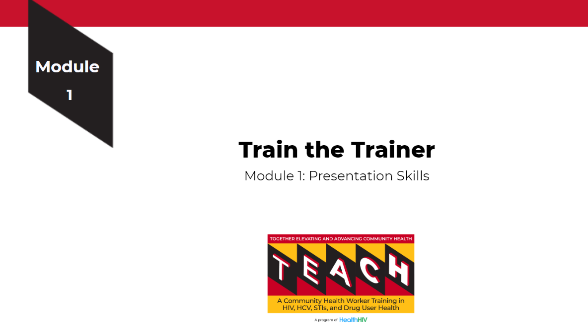 Module 1 Train the Trainer
