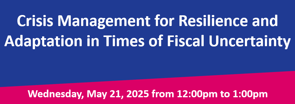 Crisis Management for Resilience and Adaptation in Times of Fiscal Uncertainty Image