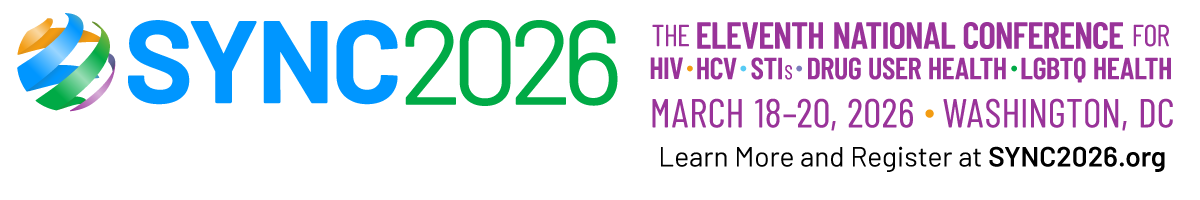 SYNC 2026 Banner with link to the site. The eleventh national conference for HIV, HCV, STIs, Drug User Health, LGBTQ Health.